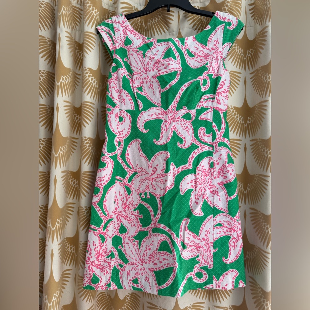 Lilly Pulitzer Pink and Green Patterned Dress